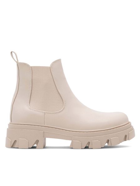 DeeZee Botki H12901-6 Beżowy. Brązowe botki DeeZee, bez wzorów, z materiału, bez obcasa, na płaskiej podeszwie, bez zapięcia. Za 119,99 zł.