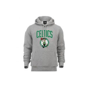 Bluza z kapturem Boston Celtics NBA. Szare bluzy New Era, bez wzorów, z kapturem. W wyprzedaży za 261,75 zł.