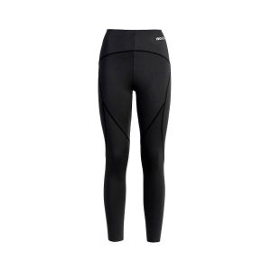 OLIMPIA Legginsy kompresyjne Slim – model taliowany z wycinanymi laserowo detala. Czarne legginsy Izas, bez wzorów, z materiału. Za 182,57 zł.