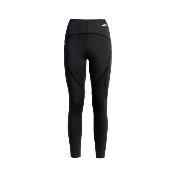 OLIMPIA Legginsy kompresyjne Slim – model taliowany z wycinanymi laserowo detala. Czarne legginsy Izas, bez wzorów, z materiału. Za 182,57 zł.