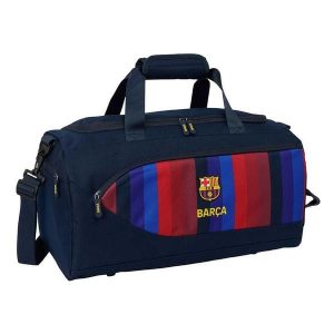 Oficjalna torba sportowa FC Barcelona 2026/27. Niebieskie torby podróżne i sportowe safta, bez wzorów, z materiału, na ramię, duże. Za 219,60 zł.