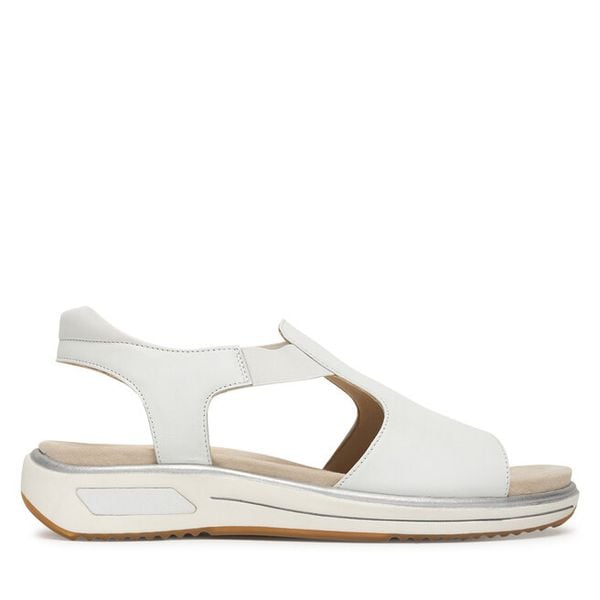 Sandały Ara. Białe sandały Ara, bez wzorów, bez obcasa, na płaskiej podeszwie, bez zapięcia. Za 429,99 zł.