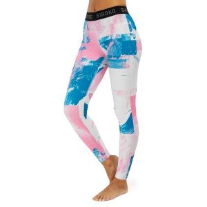 Damskie legginsy termoaktywne Sporty zimowe Siroko Sakura. Czerwone legginsy SIROKO, bez wzorów, z elastanu. Za 84,00 zł.