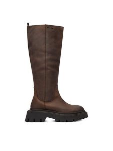 G-Star Raw Kozaki CEO-WI34-JOSIA-01 Brązowy. Brązowe kozaki G-Star Raw, bez wzorów, ze skóry, bez obcasa, na płaskiej podeszwie, bez zapięcia. Za 649,99 zł.