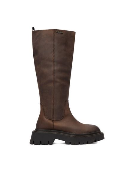 G-Star Raw Kozaki CEO-WI34-JOSIA-01 Brązowy. Brązowe kozaki G-Star Raw, bez wzorów, ze skóry, bez obcasa, na płaskiej podeszwie, bez zapięcia. Za 359,99 zł.