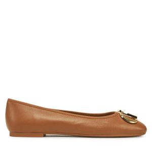 Baleriny Liu Jo. Brązowe balerinki Liu Jo, bez wzorów, bez obcasa, bez zapięcia. Za 309,99 zł.