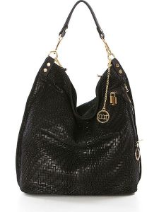 Mia Tomazzi Skórzana torebka w kolorze czarnym - 42 x 38 x 17 cm rozmiar: onesize. Czarne shopper bag Mia Tomazzi, bez wzorów, z materiału, na ramię, bez dodatków. Za 307,46 zł.