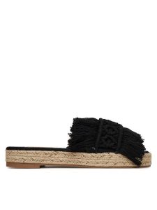 DeeZee Espadryle S294 Czarny. Czarne espadryle DeeZee, bez wzorów, z materiału, bez obcasa. Za 129,99 zł.