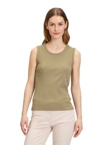 Betty Barclay Top w kolorze oliwkowym rozmiar: 36. Zielone topy Betty Barclay, bez wzorów, bez kołnierzyka, bez ramiączek. Za 43,99 zł.