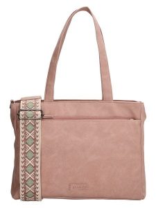 Beagles Shopper bag "Malaga" w kolorze jasnoróżowym - 31 x 24,5 x 10 cm rozmiar: onesize. Różowe shopper bag Beagles, bez wzorów, z materiału, na ramię, małe, bez dodatków. Za 95,99 zł.