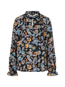 More & More Bluzka w kolorze czarnym ze wzorem rozmiar: 44. Czarne bluzki More & More, s, bez wzorów, z wiskozy, klasyczne, bez kołnierzyka, bez ramiączek. Za 95,69 zł.