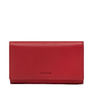 Portfel Puccini. Czerwone portfele Puccini, bez wzorów. Za 109,99 zł.