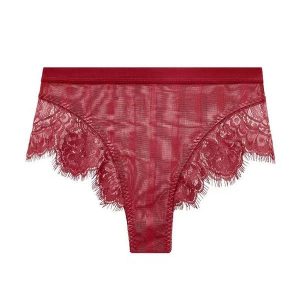 Koronkowe figi z przewiewnego materiału na co dzień Arendien. Zielone figi Intica, bez wzorów, z koronki. Za 79,00 zł.