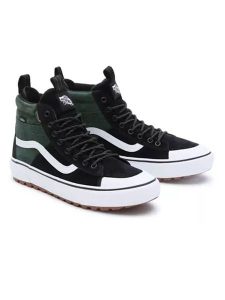 Vans Skórzane sneakersy "SK8" w kolorze zielono-czarnym rozmiar: 42. Czarne trampki Vans, bez wzorów, za kostkę, bez zapięcia. Za 265,95 zł.
