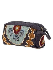 Bloomingville Kosmetyczka "Bari" w kolorze czarno-błękitnym - 25 x 13 cm rozmiar: onesize. Czarne kosmetyczki Bloomingville, bez wzorów, z materiału. Za 108,99 zł.