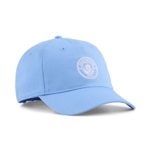 Czapka z daszkiem Essentials Manchester City PUMA. Białe czapki Puma, bez wzorów, sportowe. Za 99,00 zł.