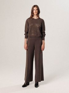 Rodier Sweter w kolorze khaki rozmiar: L. Brązowe swetry oversize Rodier, l, bez wzorów, z wełny, bez ramiączek. Za 274,99 zł.