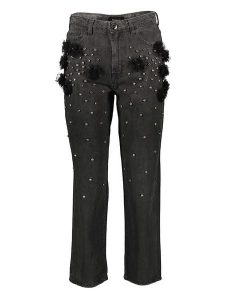 Pinko Dżinsy - Regular fit - w kolorze antracytowym rozmiar: W26. Czarne jeansy Pinko, z aplikacjami, z podwyższonym stanem. Za 334,60 zł.