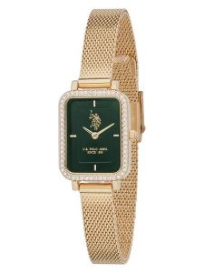 U.S. Polo Assn. Zegarek kwarcowy w kolorze złoto-ciemnozielonym rozmiar: onesize. Zielone, analogowe zegarki U.S. Polo Assn. Za 217,99 zł.