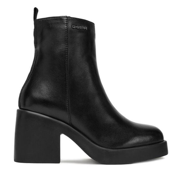 Botki G-Star Raw. Czarne botki G-Star Raw, bez wzorów, bez obcasa, na słupku, bez zapięcia. Za 429,99 zł.