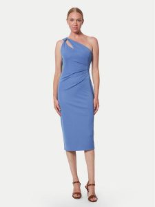 LAUREN RALPH LAUREN Sukienka koktajlowa 253903046004 Niebieski Slim Fit. Niebieskie sukienki Lauren Ralph Lauren, bez wzorów, z syntetyku, wizytowe, bez kołnierzyka, bez ramiączek. Za 619,99 zł.