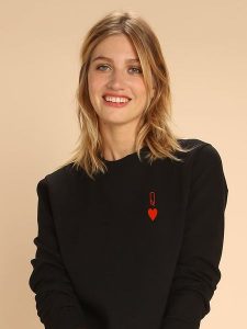 WOOOP Bluza "Queen" w kolorze czarnym rozmiar: L. Czarne bluzy Wooop, l, bez wzorów, bez kaptura. Za 118,56 zł.