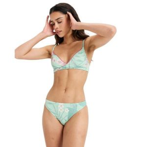 Klasyczne majtki bikini dla Kobiety INTO THE SUN. Zielone bikini Roxy, bez wzorów, z elastanu. Za 113,60 zł.