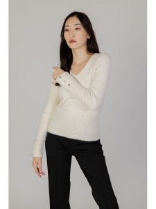 Morgan Sweter 212-MOOVE Écru Regular Fit. Swetry klasyczne Morgan, xl, z syntetyku, bez kołnierzyka. Za 152,60 zł.