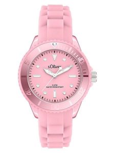 S.Oliver Zegarek kwarcowy w kolorze jasnoróżowym rozmiar: onesize. Różowe, analogowe zegarki s.Oliver. Za 108,99 zł.