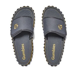 Klapki GUMBIES STRIDER SLIDE UNISEX. Szare klapki Gumbies, bez wzorów, bez obcasa. Za 99,99 zł.