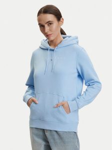 Tommy Jeans Bluza DW0DW17324 Niebieski Regular Fit. Niebieskie bluzy Tommy Jeans, s, bez wzorów, z bawełny, bez kaptura. Za 369,99 zł.