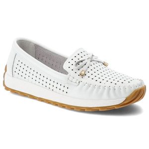 Półbuty damskie Artiker, cholewka ze skóry naturalnej pleciona struktura wsuwany fason, białe, 56C1851. Białe półbuty ARTIKER, bez wzorów, ze skóry, bez obcasa, bez zapięcia. Za 199,00 zł.