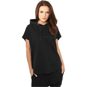 Bluza damska z kapturem Urban Classic basic terry. Czarne bluzy Urban Classics, bez wzorów, z kapturem. Za 128,10 zł.