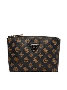 Guess Kosmetyczka TWHP74 52959 Czarny. Czarne kosmetyczki Guess, z aplikacjami, ze skóry. Za 199,99 zł.