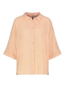 Sublevel Bluzka w kolorze brzoskwiniowym rozmiar: M/L. Pomarańczowe bluzki Sublevel, l, bez wzorów, z bawełny, bez kołnierzyka, bez ramiączek. Za 74,99 zł.
