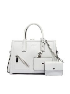 MICHAEL Michael Kors Torebka Laila 30S6S9IS2L Biały. Białe kuferki MICHAEL Michael Kors, bez wzorów, ze skóry, bez dodatków. Za 1 729,00 zł.