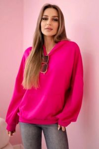 Bluza z kapturem masełko fuksja. Czerwone bluzy KESI, l, bez wzorów, z elastanu, z kapturem. Za 204,91 zł.