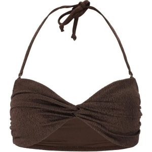 Damski top do kostiumu kąpielowego Athlecia Larinie. Brązowe bikini Athlecia, bez wzorów. Za 173,50 zł.