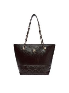 Nine West Torebka C-TRINITY-KY090 Brązowy. Brązowe shopper bag Nine West, bez wzorów, z materiału, bez dodatków. Za 229,99 zł.