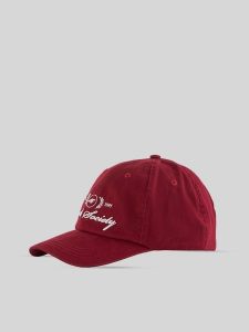 4F Czapka z daszkiem strapback damska - burgundowa S/M (58cm). Czerwone czapki 4f, bez wzorów, z bawełny, sportowe. Za 69,99 zł.