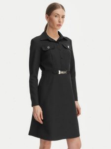 Rinascimento Sukienka koktajlowa CFC0127909003 Czarny Regular Fit. Czarne sukienki Rinascimento, m, bez wzorów, z syntetyku, wizytowe, bez kołnierzyka, bez ramiączek. Za 649,99 zł.