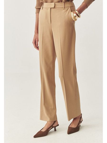 TATUUM Spodnie w kolorze karmelowym rozmiar: 38. Brązowe spodnie z wysokim stanem Tatuum, bez wzorów, z materiału, z podwyższonym stanem. Za 200,60 zł.