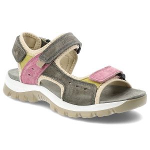 Sandały damskie Artiker, cholewka ze skóry naturalnej nubukowej regulowane paski z zapięciem na rzep, kolorowe, 58C1815. Sandały ARTIKER, bez wzorów, z nubiku, bez obcasa, bez zapięcia. Za 219,00 zł.