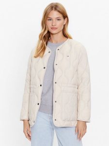 Tommy Jeans Kurtka puchowa DW0DW15837 Beżowy Regular Fit. Brązowe kurtki Tommy Jeans, l, bez wzorów, z jeansu, bez kaptura. Za 529,99 zł.