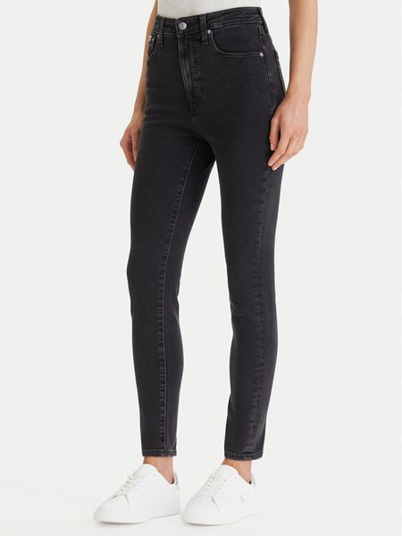 Calvin Klein Jeans Jeansy LV047E632G Czarny Skinny Fit. Czarne jeansy Calvin Klein Jeans, bez wzorów, z bawełny. Za 369,99 zł.