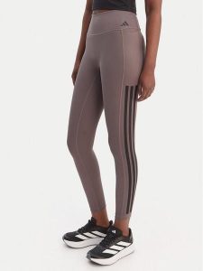Adidas Legginsy Optime Workout 3-Stripes KE7530 Szary Slim Fit. Szare legginsy ADIDAS, xl, bez wzorów, z syntetyku, na fitness i siłownię. Za 269,99 zł.