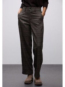 Street One Spodnie w kolorze brązowym rozmiar: 44/L30. Brązowe spodnie z wysokim stanem Street One, bez wzorów, z materiału, z podwyższonym stanem. Za 205,93 zł.