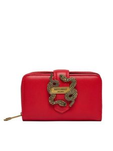 Just Cavalli Portfel 79RA5PA4 ZSA89 Czerwony. Czerwone portfele Just Cavalli, bez wzorów, ze skóry. Za 319,99 zł.