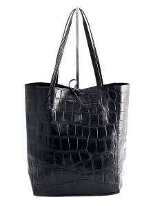 Marlon Skórzany shopper bag w kolorze czarnym - 37 x 40 x 12 cm rozmiar: onesize. Czarne shopper bag Marlon, bez wzorów, z materiału, na ramię, bez dodatków. Za 223,99 zł.