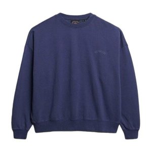 Bluza damska Superdry Essential Logo Gd. Fioletowe bluzy Superdry, bez wzorów, bez kaptura. Za 284,00 zł.